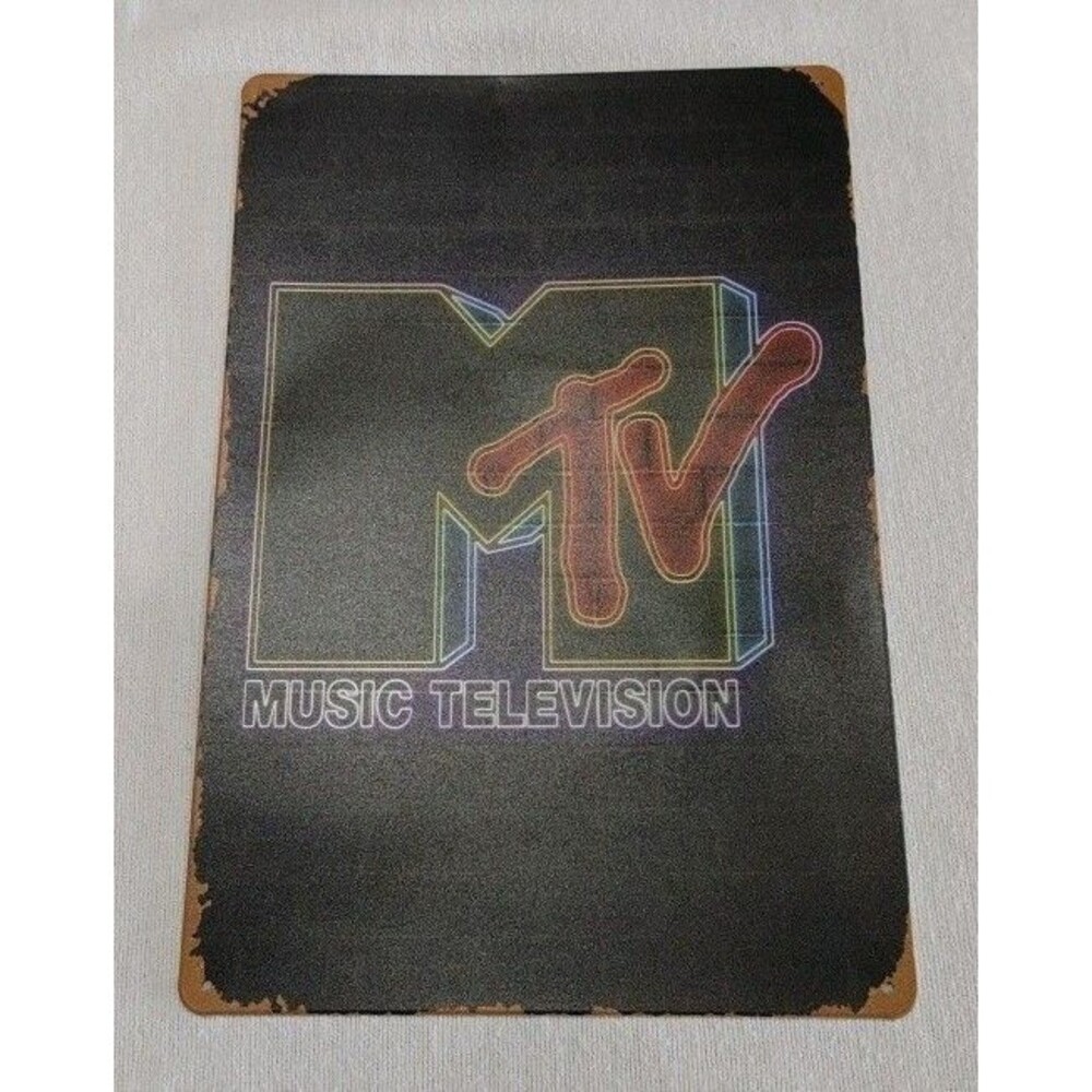 MTV Music Television Metal Sign 11.5" X 8"